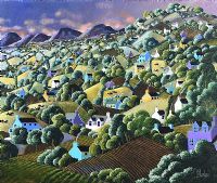 THE DISTANT MOUNTAINS by George Callaghan at Ross's Online Art Auctions