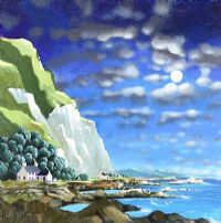 CLOUDS OVER THE ANTRIM COAST by George Callaghan at Ross's Online Art Auctions
