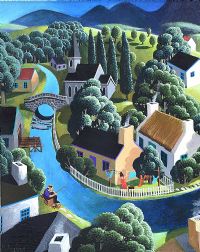 THE WASHING LINE by George Callaghan at Ross's Online Art Auctions