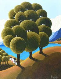 IN THE SHADE BY THE TREES by George Callaghan at Ross's Online Art Auctions
