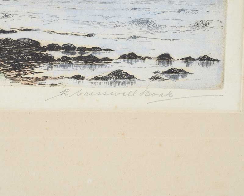 COLOURED ENGRAVING CRESSWELL BOAK at Ross's Online Art Auctions