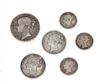 SIX VICTORIAN SILVER COINS at Ross's Online Art Auctions