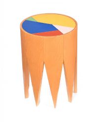 ZANOTTA REMIDA STOOL WITH LEATHER TOP at Ross's Online Art Auctions
