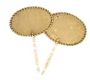 PAIR OF EMBROIDERED HAND FANS at Ross's Online Art Auctions