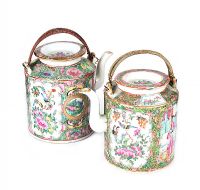 TWO CANTONESE TEA POTS at Ross's Online Art Auctions
