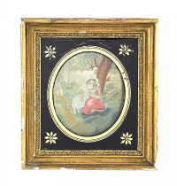 ANTIQUE FRAMED EMBROIDERY at Ross's Online Art Auctions