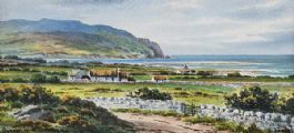 DUNAFF HEAD, DONEGAL by George Farrell at Ross's Online Art Auctions
