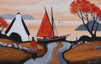 THE RED SAIL by J.P. Rooney at Ross's Online Art Auctions