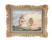 THE CAPTURE OF THE FRENCH FRIGATE TOPAZ & SURRENDER by John Bentham Dinsdale at Ross's Online Art Auctions
