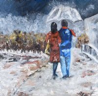 A WINTER WALK by Rose Elizabeth Moorcroft at Ross's Online Art Auctions