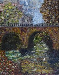 THE OLD BRIDGE by Rose Elizabeth Moorcroft at Ross's Online Art Auctions