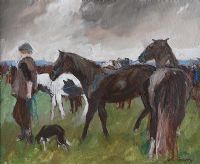 HORSE TRADER BALLINASLOE by John Connery at Ross's Online Art Auctions