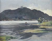 TORC MOUNTAIN FROM THE GROUNDS OF LAKE HOTEL, KILLARNEY by Anne Primrose Jury HRUA at Ross's Online Art Auctions