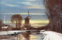 DUTCH WINTER SCENE by Dirkse at Ross's Online Art Auctions