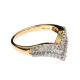 9CT GOLD WISHBONE DIAMOND RING at Ross's Online Art Auctions