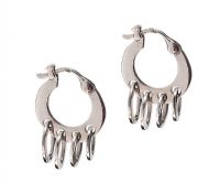 18CT WHITE GOLD DROP EARRINGS at Ross's Online Art Auctions