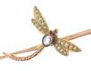 15CT GOLD SAPPHIRE AND SEED PEARL DRAGONFLY BROOCH at Ross's Online Art Auctions