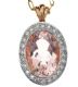18CT GOLD DIAMOND AND MORGANITE NECKLACE at Ross's Online Art Auctions