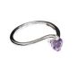 9CT WHITE GOLD AMETHYST TWIST RING at Ross's Online Art Auctions