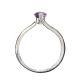 9CT WHITE GOLD AMETHYST TWIST RING at Ross's Online Art Auctions