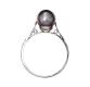 9CT WHITE GOLD PEACOCK PEARL RING at Ross's Online Art Auctions