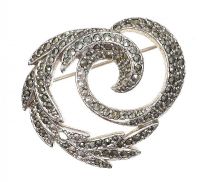 SPHINX SILVER-TONE MARCASITE BROOCH at Ross's Online Art Auctions