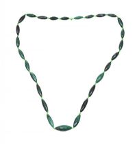 MALACHITE BEADED NECKLACE at Ross's Online Art Auctions