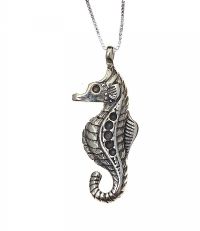 STERLING SILVER SEAHORSE NECKLACE at Ross's Online Art Auctions