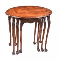 WALNUT NEST OF THREE TABLES at Ross's Online Art Auctions