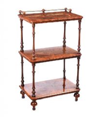 VICTORIAN WALNUT THREE TIER WHATNOT at Ross's Online Art Auctions