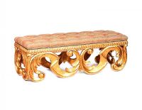 ROCOCO STYLE GILT WINDOW STOOL at Ross's Online Art Auctions