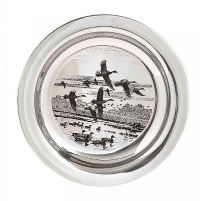 LIMITED EDITION PETER SCOTT SILVER CHRISTMAS PLATE 1973 at Ross's Online Art Auctions