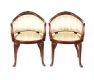 PAIR OF EDWARDIAN MAHOGANY TUB CHAIRS at Ross's Online Art Auctions