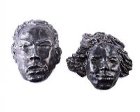 MAN & WOMAN FACE MASKS by Mark Padmore at Ross's Online Art Auctions
