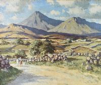 OUT FOR A STROLL, DONEGAL by Maurice Canning Wilks ARHA RUA at Ross's Online Art Auctions