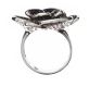 GEORGINI STERLING SILVER RHODIUM PLATED FLOWER RING at Ross's Online Art Auctions