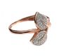 9CT ROSE GOLD DIAMOND LEAF RING at Ross's Online Art Auctions