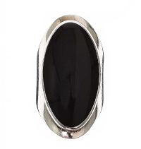 STERLING SILVER ONYX RING at Ross's Online Art Auctions