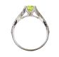 9CT WHITE GOLD PERIDOT AND DIAMOND RING at Ross's Online Art Auctions