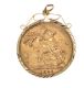 9CT GOLD MOUNTED SOVEREIGN at Ross's Online Art Auctions