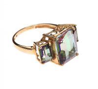 9CT GOLD MYSTIC TOPAZ RING at Ross's Online Art Auctions