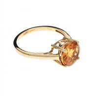 10CT GOLD CITRINE RING at Ross's Online Art Auctions