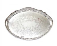EPNS OVAL TRAY at Ross's Online Art Auctions
