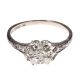 18CT WHITE GOLD AND PLATINUM AND DIAMOND RING at Ross's Online Art Auctions