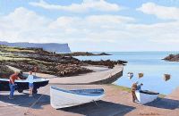 DUNSEVERICK, COUNTY ANTRIM by Michael Simms at Ross's Online Art Auctions