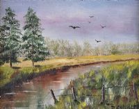RIVER REFLECTIONS by David Carlisle at Ross's Online Art Auctions