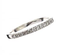 18CT WHITE GOLD DIAMOND BAND at Ross's Online Art Auctions