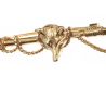 GOLD-TONE FOX AND WHIP BROOCH at Ross's Online Art Auctions