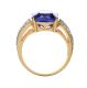 18CT GOLD PURPLE STONE AND DIAMOND RING at Ross's Online Art Auctions
