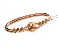 9CT GOLD RUBY BANGLE at Ross's Online Art Auctions